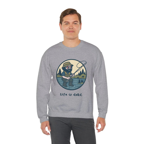 Grateful Dead - Fly Fishin' Jerry | Life is dead. Crewneck Sweatshirt - StealieShop
